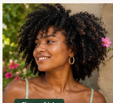 Portrait cheveux frisés