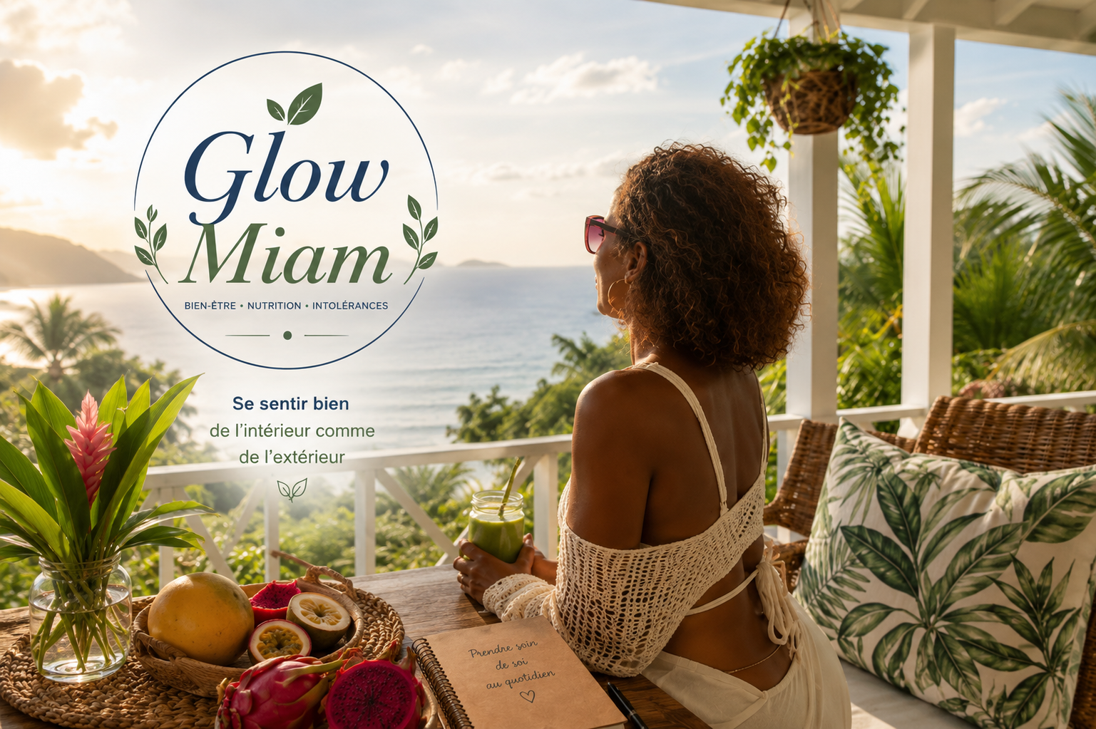 Ambiance tropicale Glow Miam en Martinique